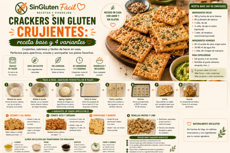 Crackers sin gluten crujientes