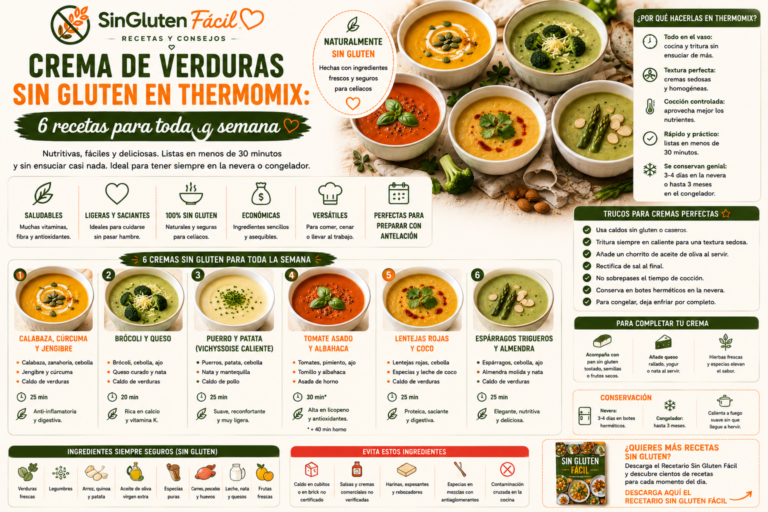 Crema de verduras sin gluten en Thermomix