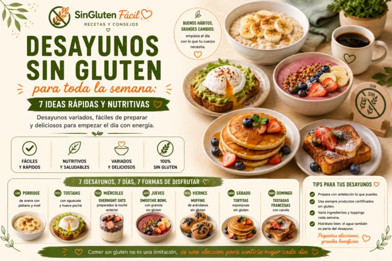 Desayunos sin gluten para toda la semana
