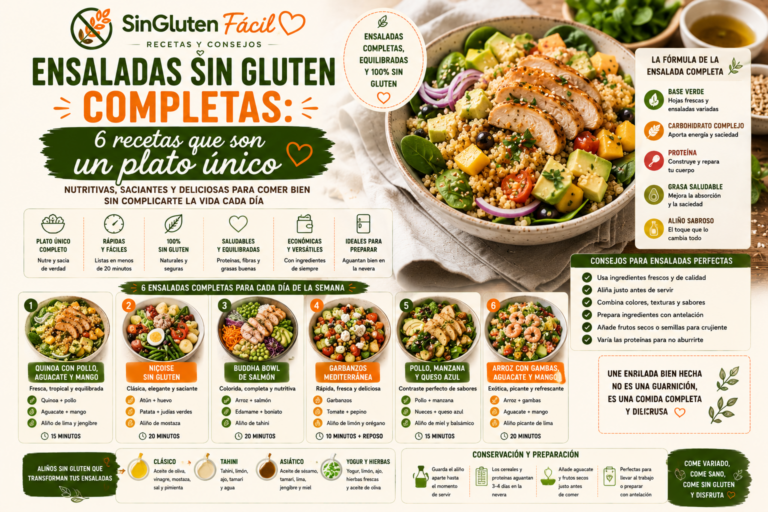 Ensaladas sin gluten completas