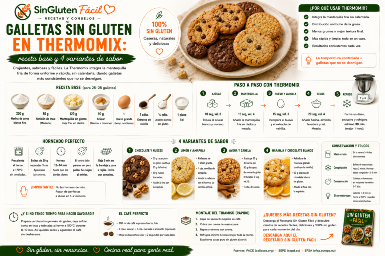 Galletas sin gluten en Thermomix: receta base y 4 variantes de sabor