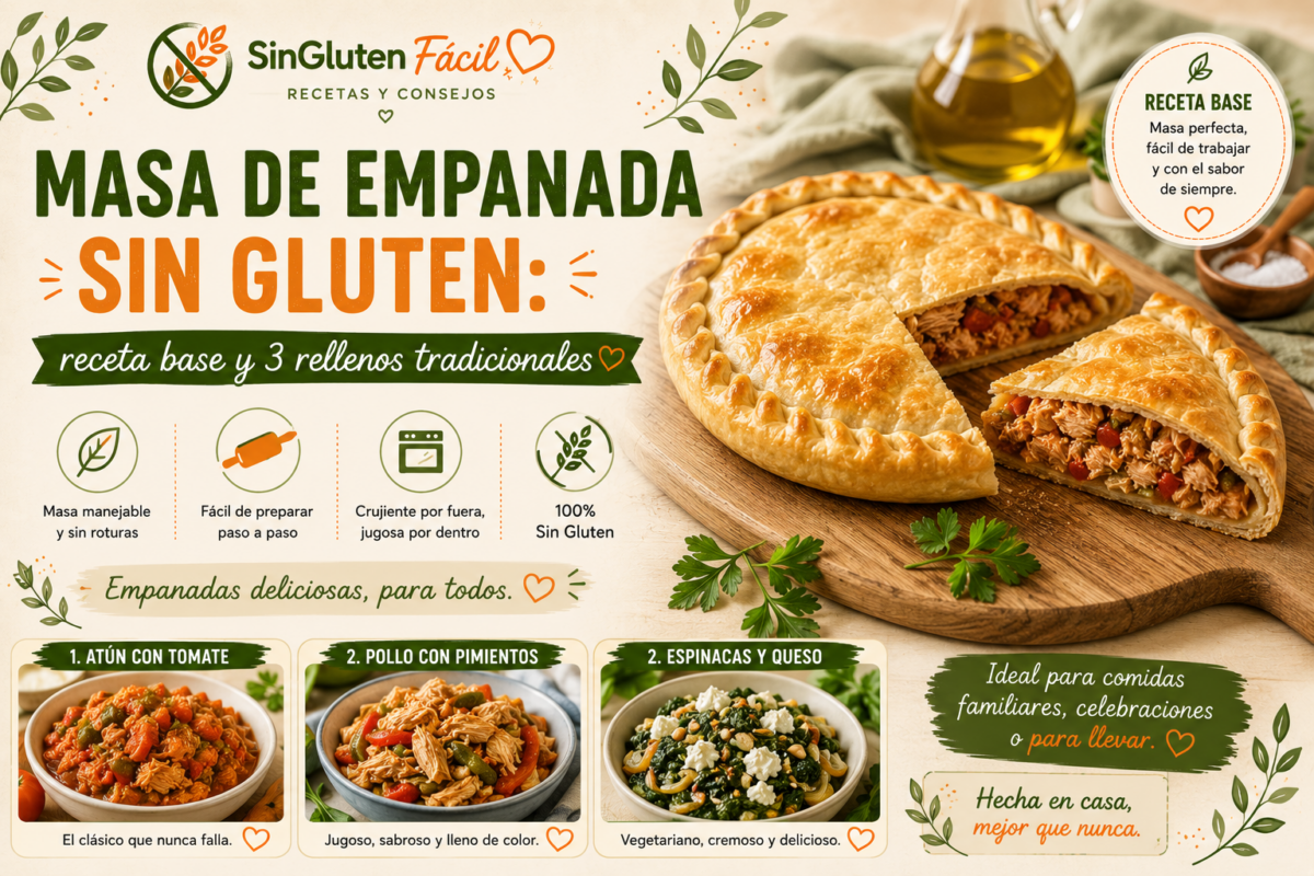 Masa de empanada sin gluten