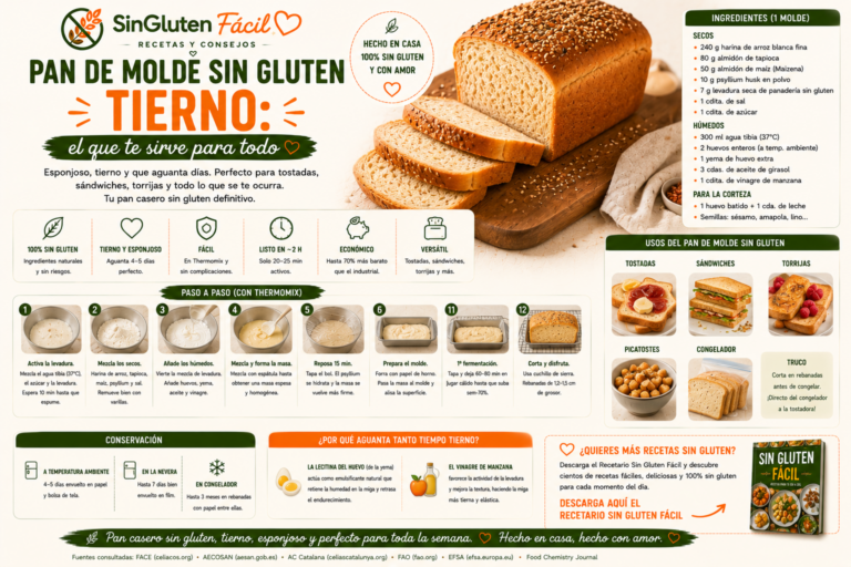 Pan de molde sin gluten tierno: el que te sirve para todo