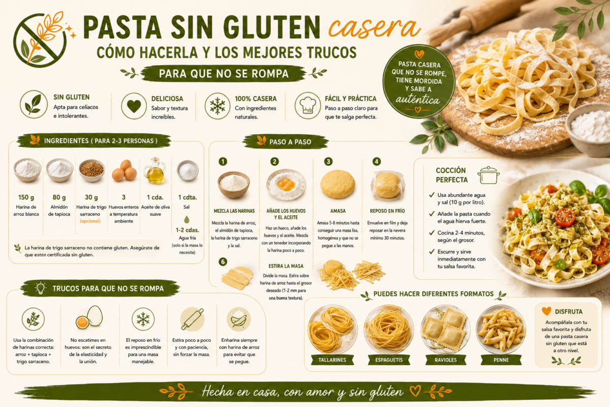 Pasta sin gluten casera