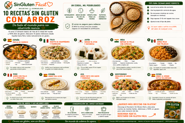 Recetas sin gluten con arroz 10 platos para no aburrirte nunca