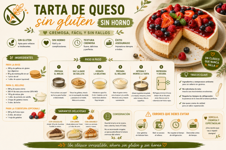 Tarta de Queso Sin Gluten Sin Horno
