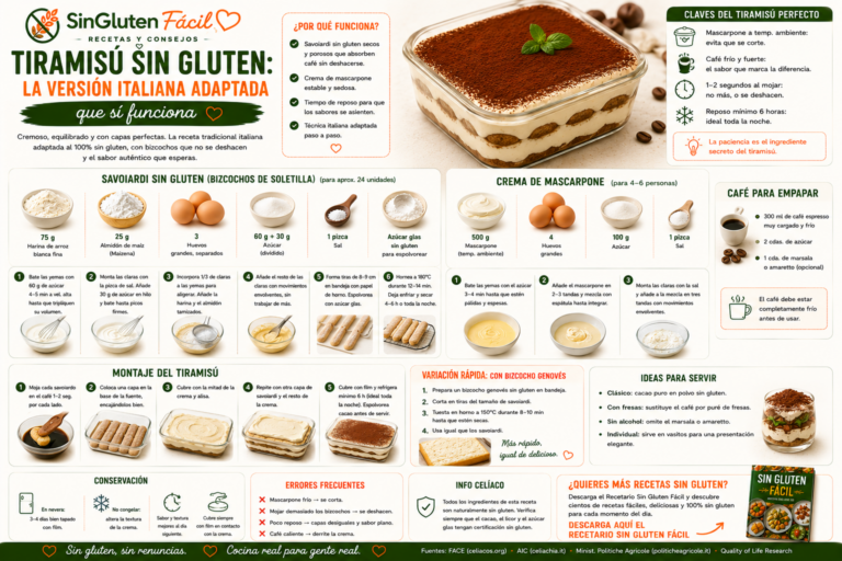 Tiramisú sin gluten: la versión italiana adaptada que sí funciona