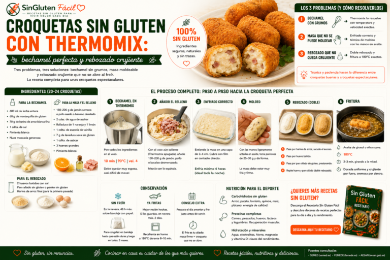 Croquetas sin gluten con Thermomix bechamel perfecta y rebozado crujiente