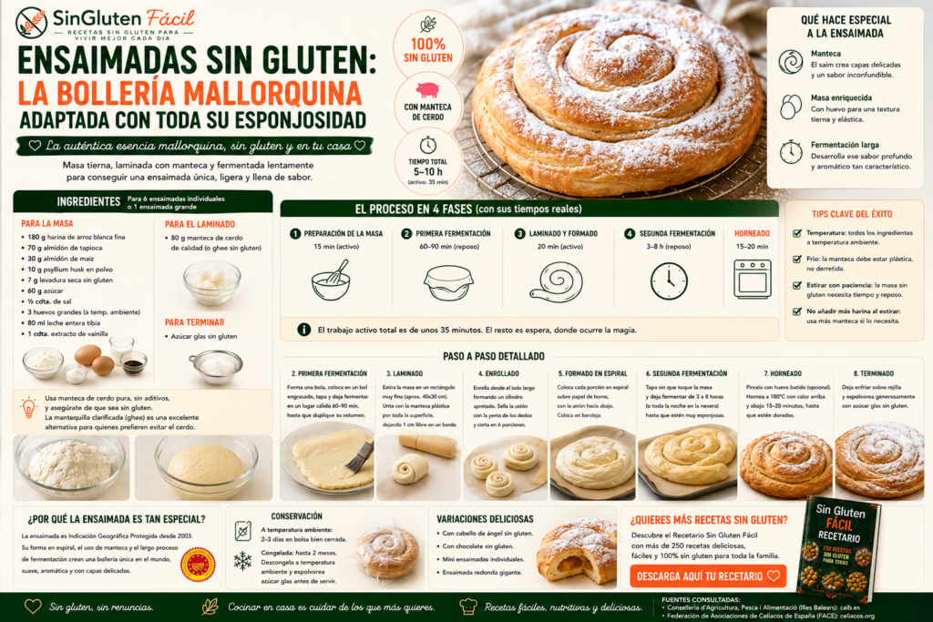 Ensaimadas sin gluten la bollería mallorquina adaptada con toda su esponjosidad
