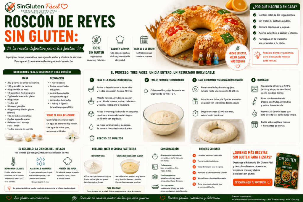 Roscón de Reyes sin gluten la receta definitiva para las fiestas