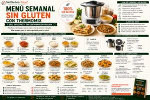 Menú semanal sin gluten con Thermomix 7 días, sin estrés y sin contaminación cruzada
